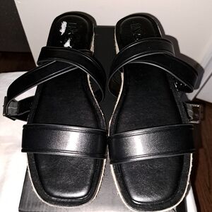 INC International Concepts Black Sandals Minimalist Design Size 10M‎